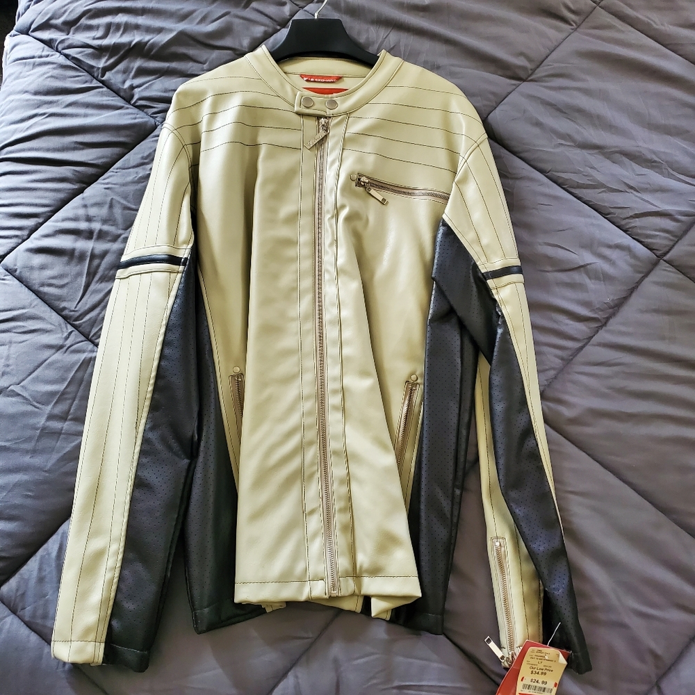 I.B Exchange Leather Jacket. Mens Lt